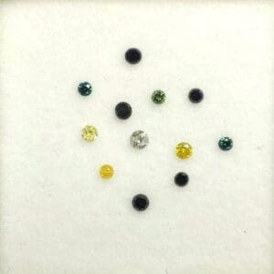 Diamond Mixed Colored Round (12 Pcs)
