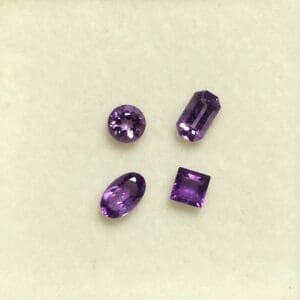 Amethyst Mixed Shapes 1ctw Random Sample (4 Pcs) Parcel