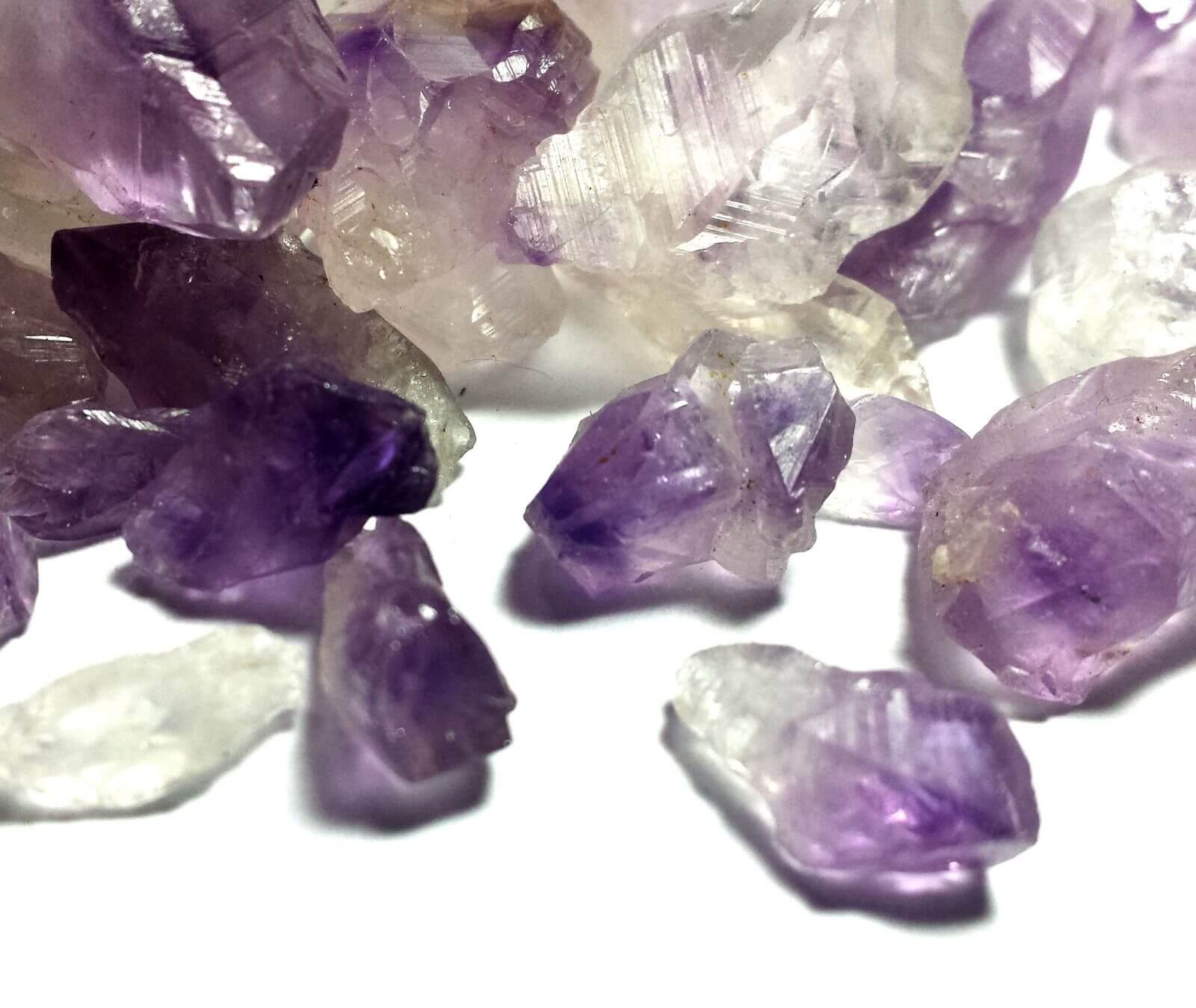 Amethyst & Clear Quartz Rough Specimen Points (100 ctw) - Image 2