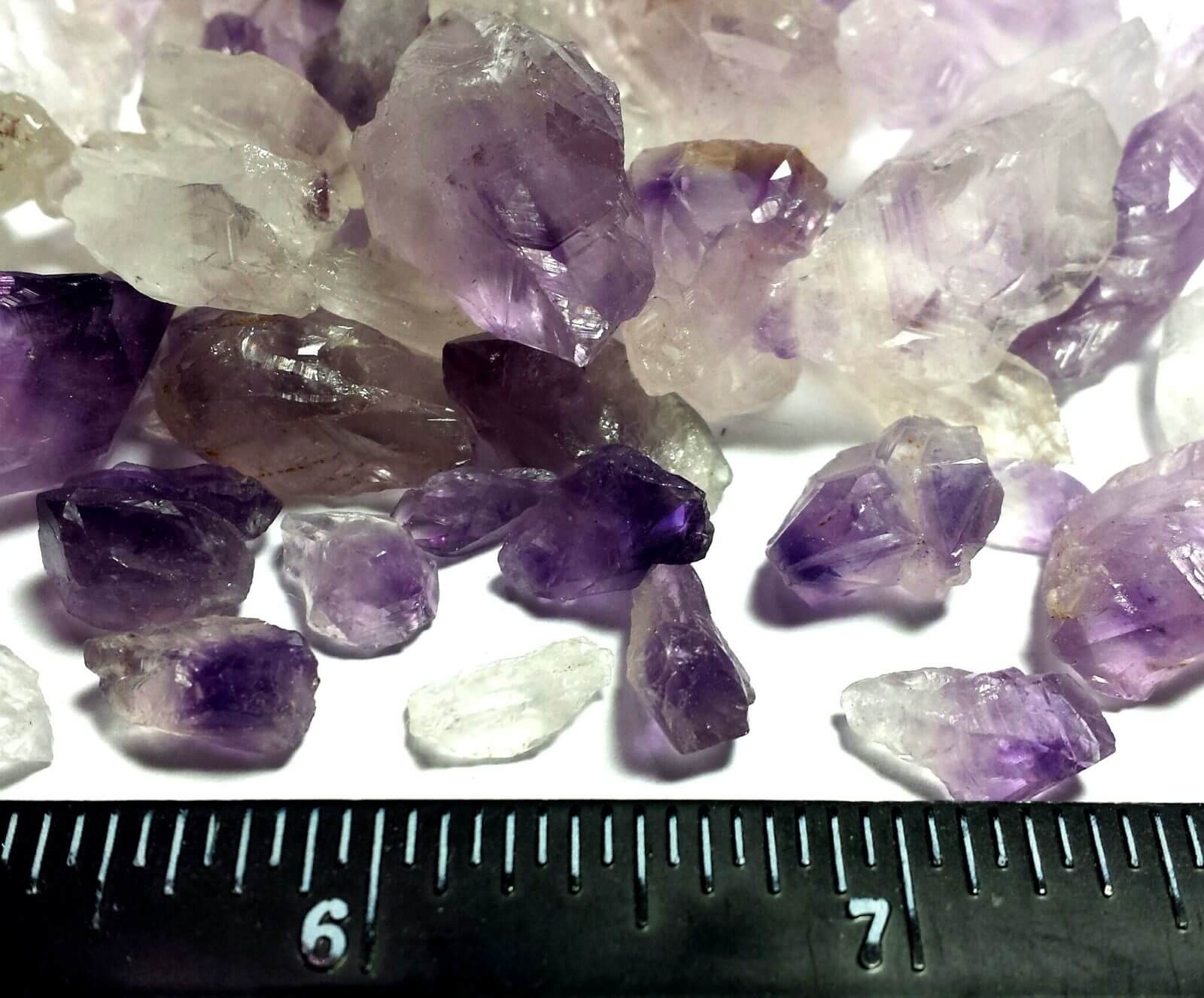 Amethyst & Clear Quartz Rough Specimen Points (100 ctw) - Image 3