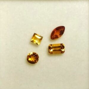 Citrine MIXED SHAPES 1CTW RANDOM SAMPLE (4 PCS) PARCEL