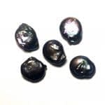 Pearl Freshwater Black Peacock Coin Baroque (5Pcs)