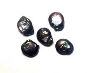 Pearl Freshwater Black Peacock Coin Baroque (5Pcs)