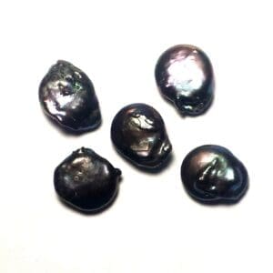 Pearl Freshwater Black Peacock Coin Baroque (5Pcs)