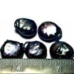 Pearl Freshwater Black Peacock Coin Baroque (5Pcs)