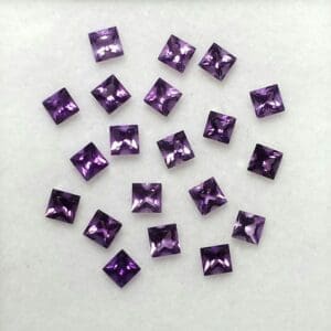 Amethyst Princess Cut 2.5mm (20 Pcs)