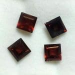 Garnet Square Cut 6mm (4 Pcs)
