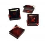 Garnet Square Cut 6mm (4 Pcs)