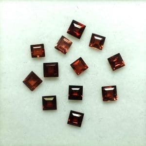 Garnet Square Cut 2.5mm (12 Pcs)