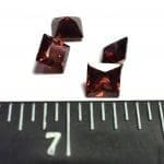 Garnet Princess Square Cut 5mm (4 Pcs)