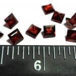 Garnet Square Cut 4mm (10 Pcs)