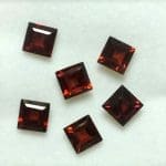Garnet Square Cut 5mm (6 Pcs)