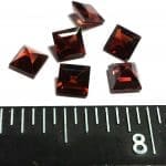 Garnet Square Cut 5mm (6 Pcs)