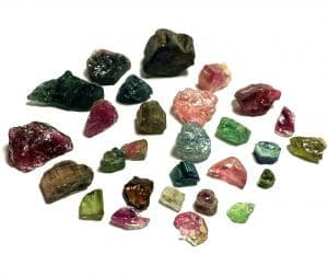 Tourmaline Mixed Color Rough Specimen 107.06 Ctw (27Pcs)