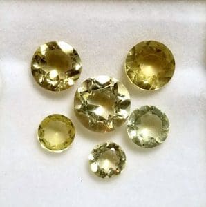 Quartz Lemon Yellow Round Mixed 4-6mm (6 Pcs)