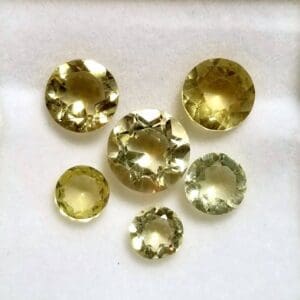Quartz Lemon Yellow Round Mixed 4-6mm (6 Pcs) ~ BUY 2 GET 1 FREE