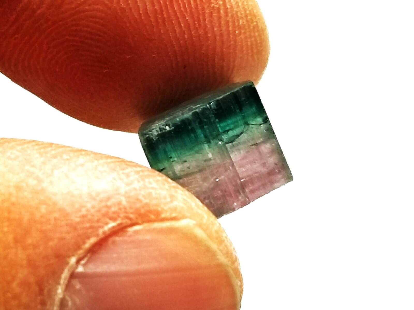 Tourmaline Multi-color Rough Specimen 3/4"x1/2" 9.50 Crts - Image 5