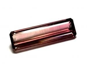 Tourmaline Pink Peach Bi-Color 17x5mm 3.59Crts