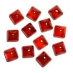 Carnelian Pyramid Sugarloaf Square 8mm Cabochon (12Pcs)