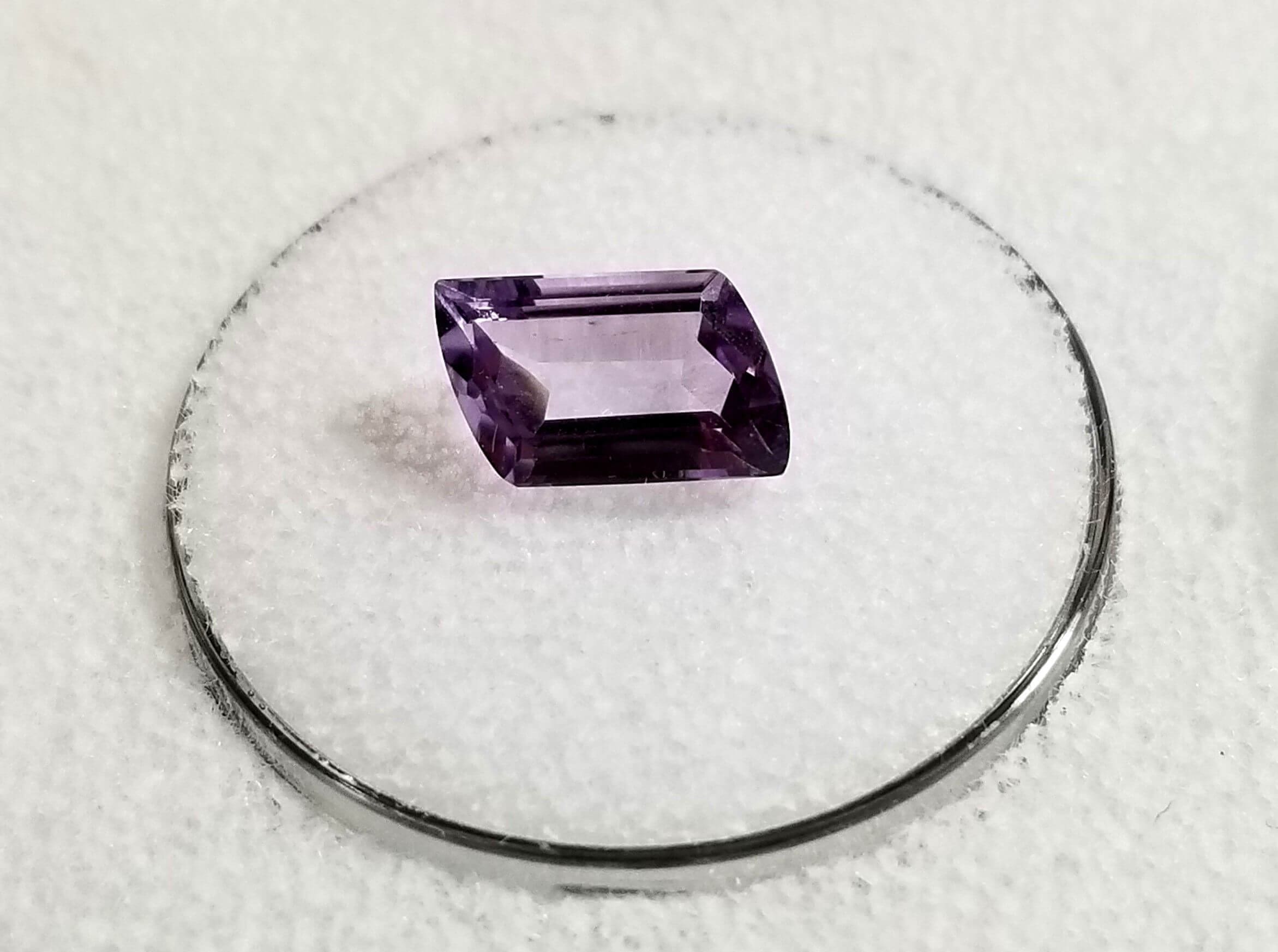 Amethyst Fantasy Rectangle Slant 11x6mm 1.85crts