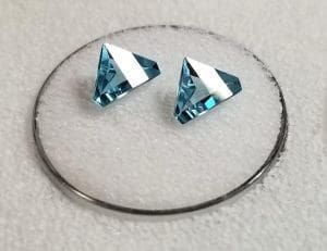 Topaz Blue Fantasy Triangles 8.75x8mm 2.18ctw