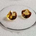 (O5) Citrine Fantasy Shield Cut 7x6.5mm 1.72crts (2Pcs)