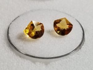 Citrine Fantasy Shield Cut 7×6.5mm 1.72crts (2Pcs)