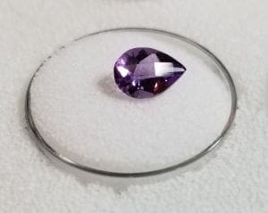 Amethsyt Fantasy Checker Top Pear 10x7mm 1.53crts