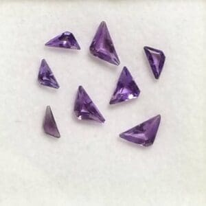 Amethyst Triangle Mixed Slants 3.25x6.40-2.25x4.40mm (8Pcs)