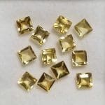 Citrine Square 4mm (12Pcs)