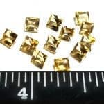 Citrine Square 4mm (12Pcs)