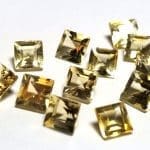 Citrine Square 4mm (12Pcs)