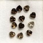 Quartz Smoky Mixed Shade Heart 4mm (12Pcs)