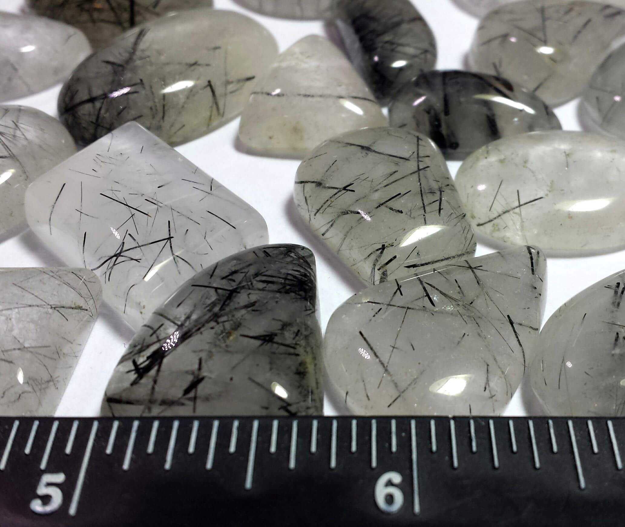Quartz Tourmalated Cabochon Mix (10Pcs) ~ BUY 2 GET 1 FREE! - Image 3