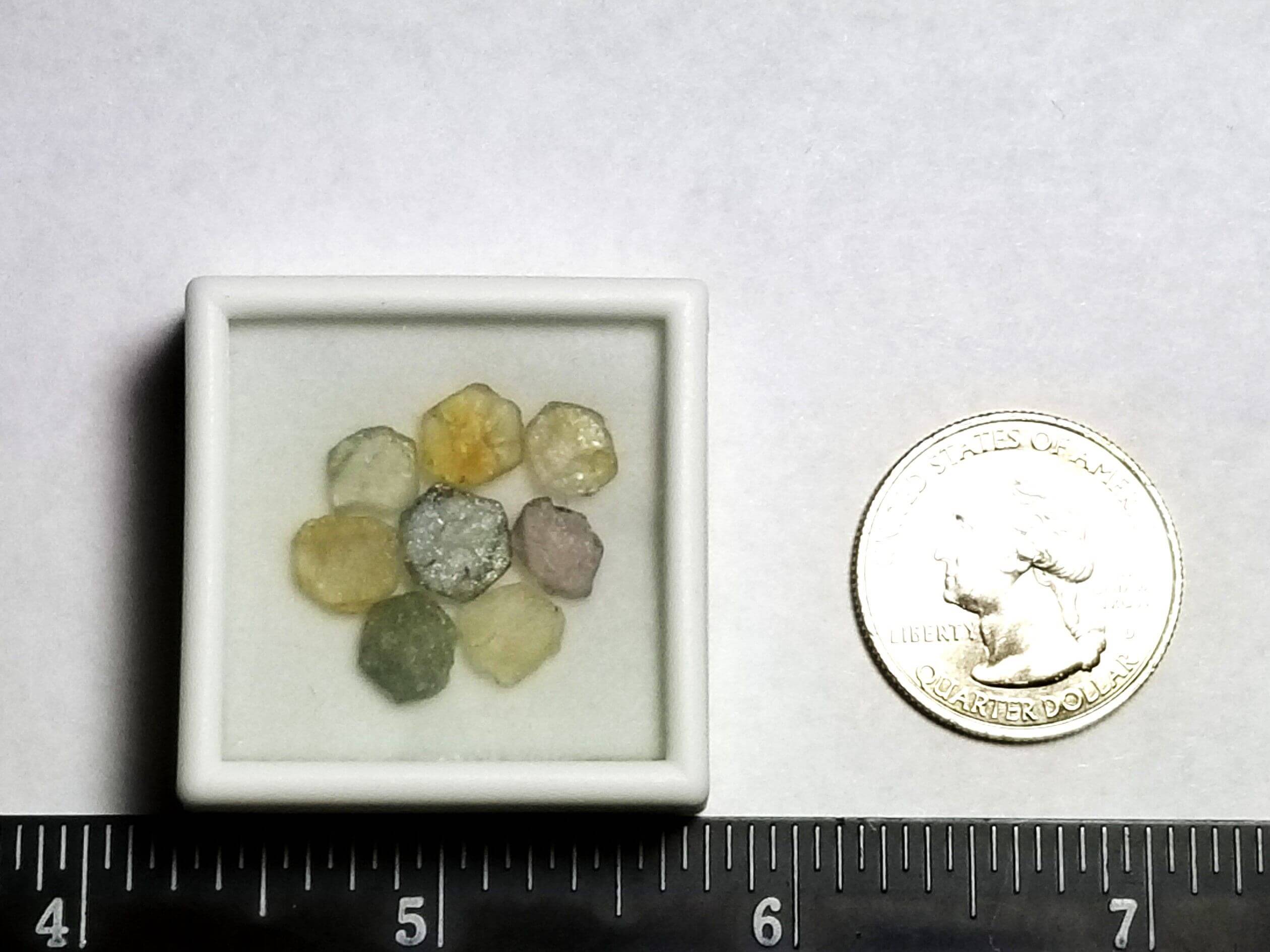 Sapphire Montana Mixed Color Flat Rough Specimen 6.5-7.5mm 8.96 ctw - Image 3