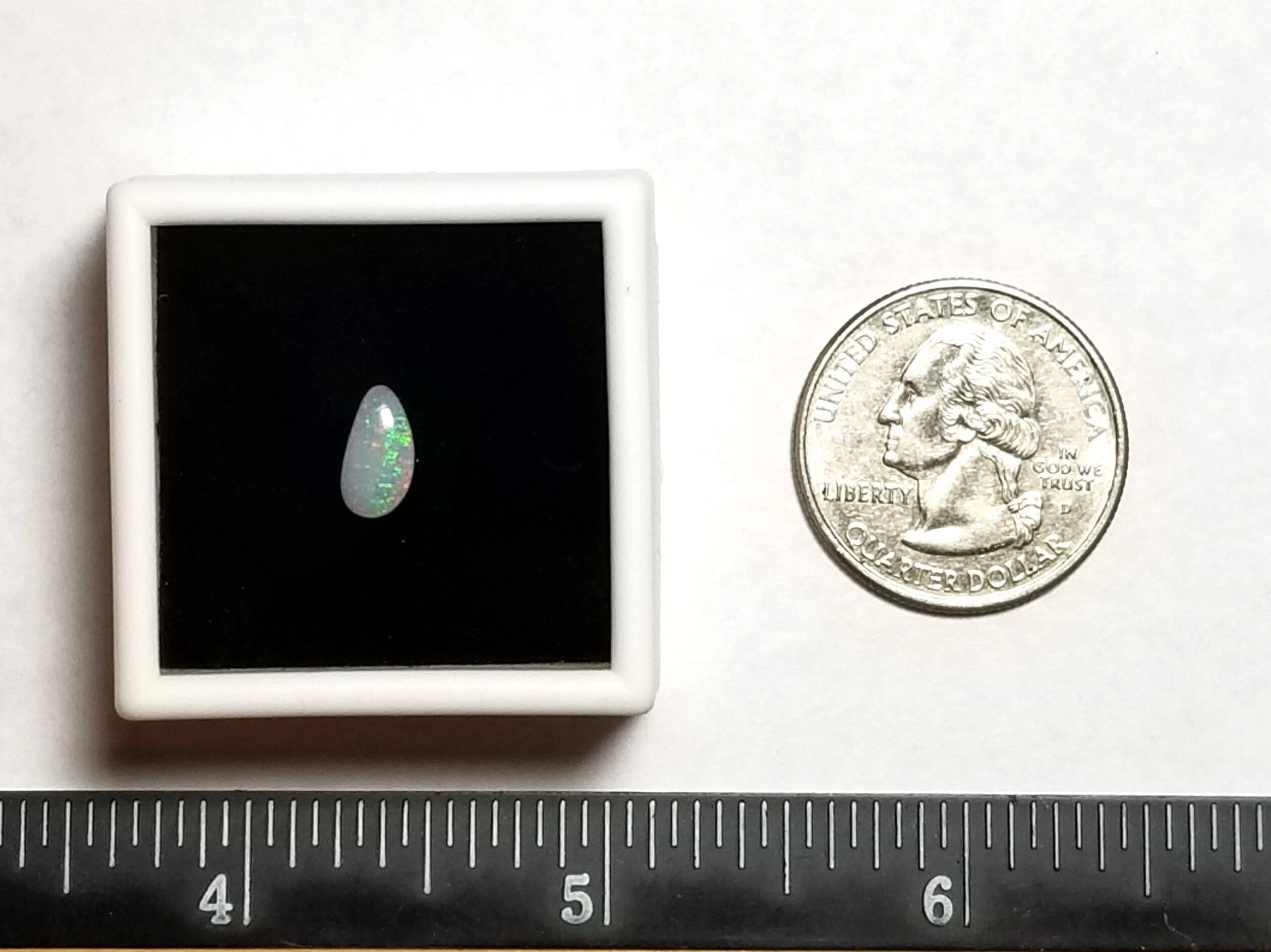 Opal Australian Freeform Doublet Cabochon 9X4.8mm 0.66crts - Image 3