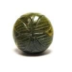 Garnet Grossular Cabochon Round Carved Clover 18mm 25.04crts