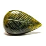 Garnet Grossular Cabochon Pear Carved Leaf 30x19.5mm 35.47crts
