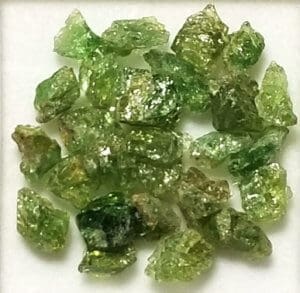 Garnet Tsavorite Rough Specimen 3.5mm-6.5mm 15.10crts (25Pcs)