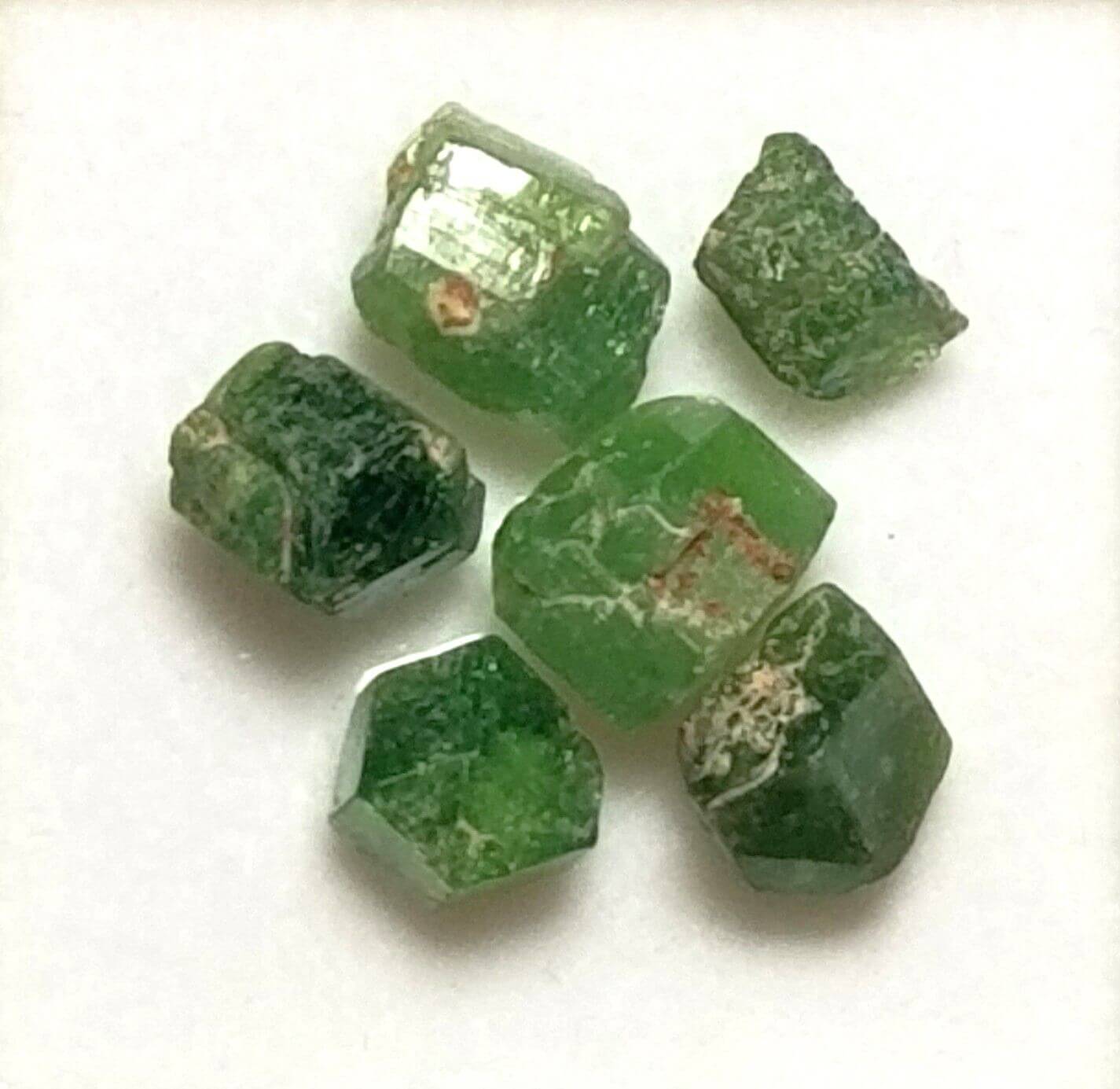 Garnet Demantoid Rough Specimen 5mm-8mm 12.19ctw (6Pcs)