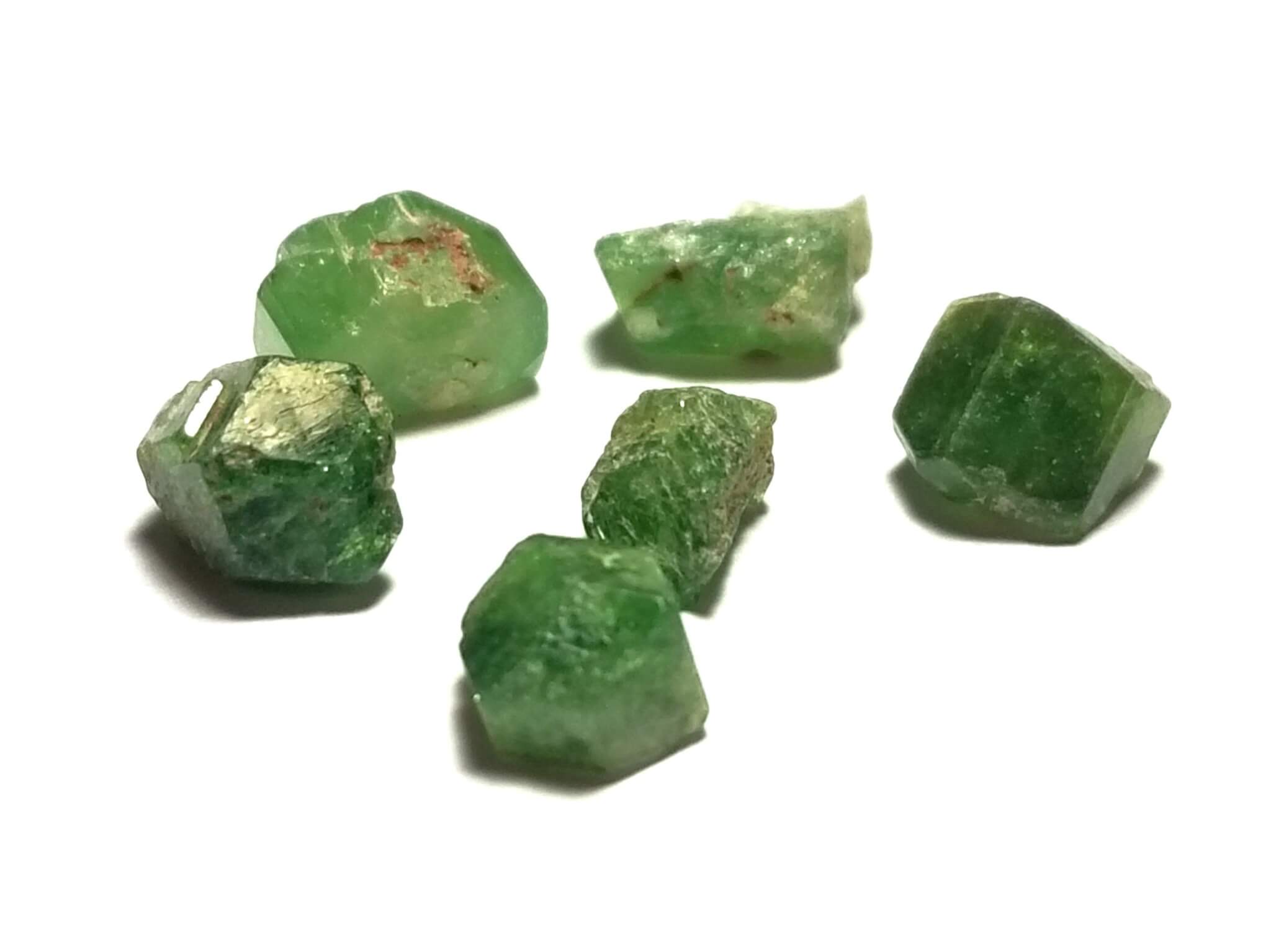 Garnet Demantoid Rough Specimen 5mm-8mm 12.19ctw (6Pcs) - Image 2