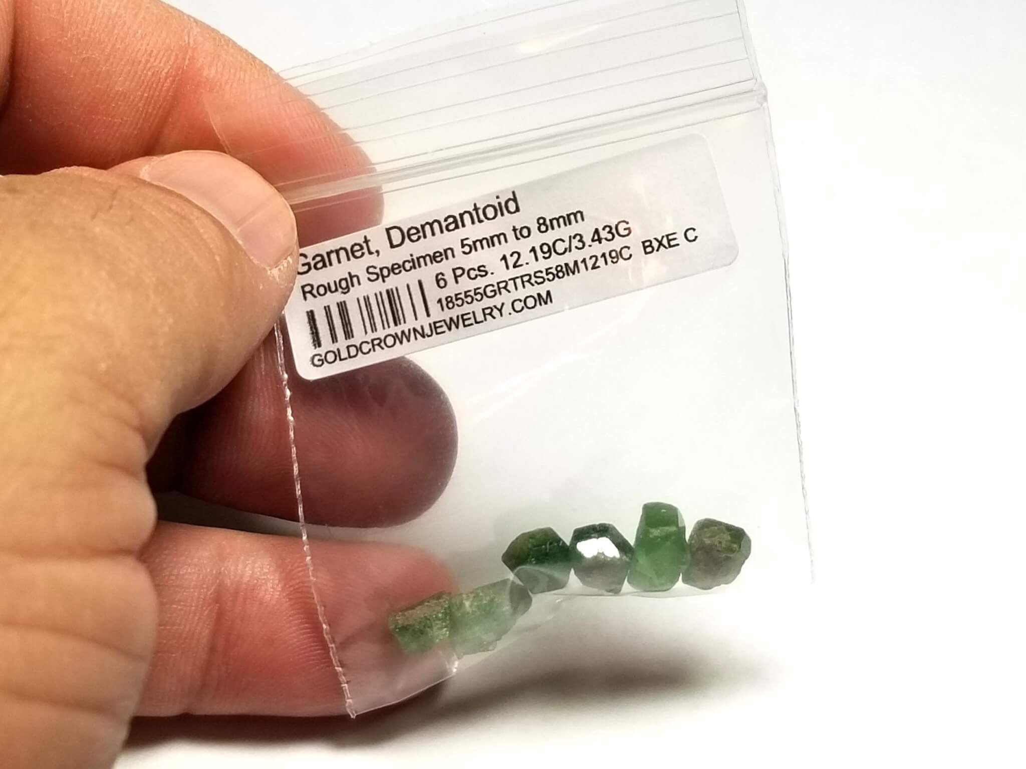 Garnet Demantoid Rough Specimen 5mm-8mm 12.19ctw (6Pcs) - Image 3
