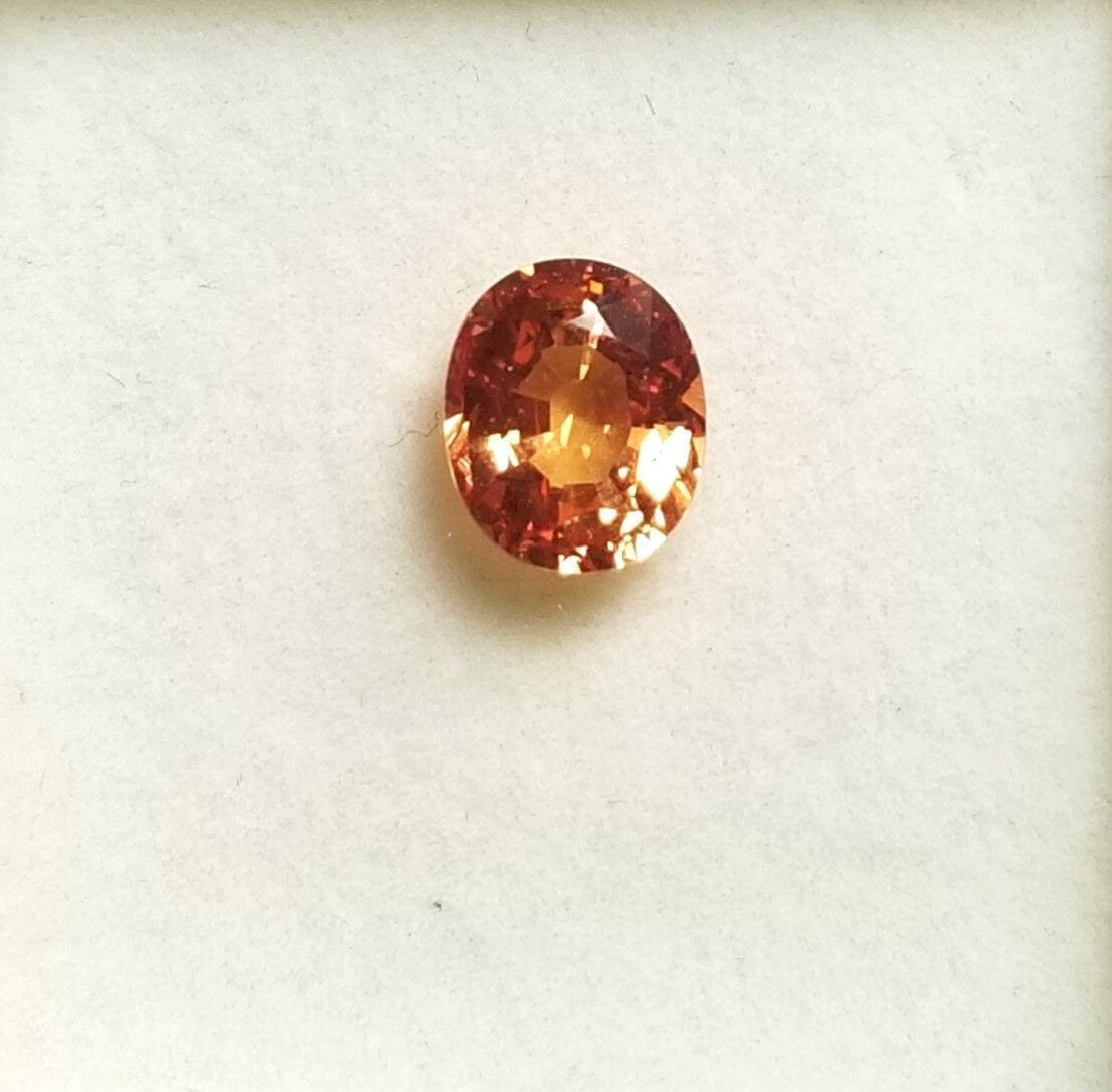 Sapphire Orange-Tangerine Oval 8x7mm 2.02crts