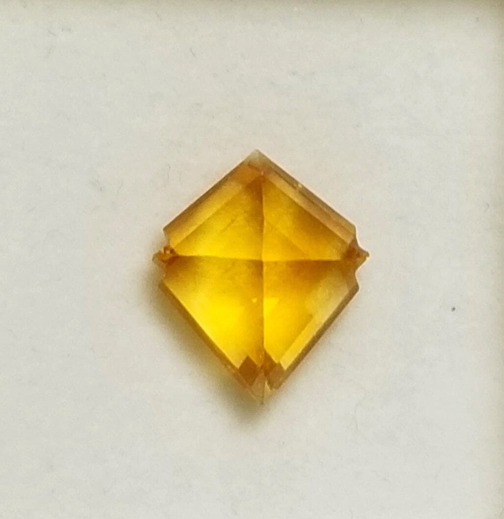 Citrine Fantasy Double Diamond 12x10.25mm 3.56crts - Image 2
