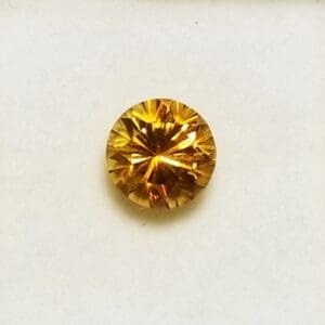 Citrine Round Fantasy Starburst 9mm 2.86crts