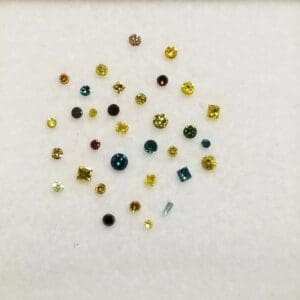 Diamond Mixed Color Shape 0.50-1.5mm 0.25CTW