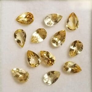 Citrine Pear 6x4mm (12 Pcs)