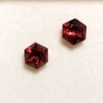 Garnet Hexagon Star Cut 6.25mm (2 Pcs)