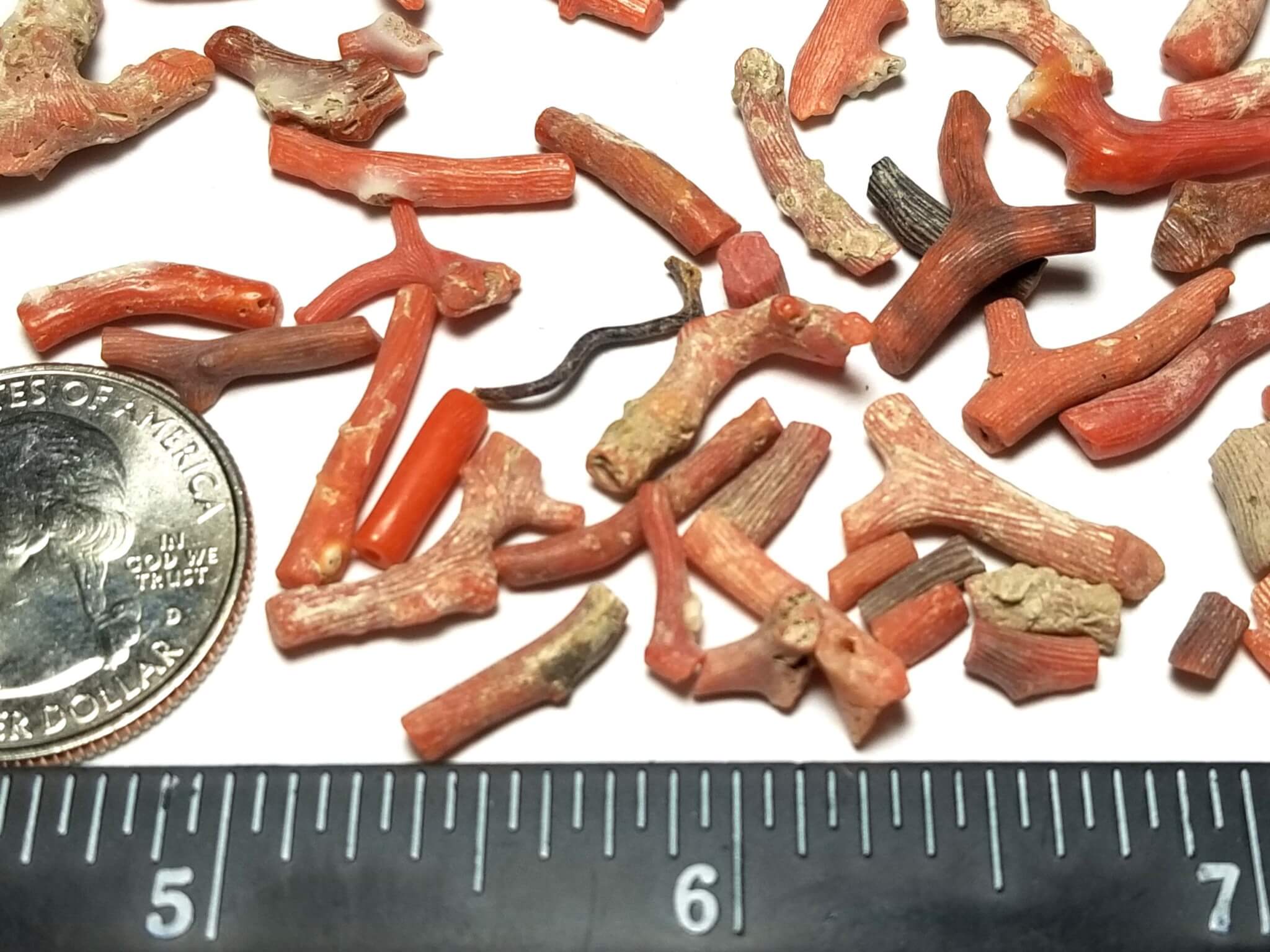 Coral Red Italian Mixed Shapes 4x9-9x20mm (70ctw) - Image 3