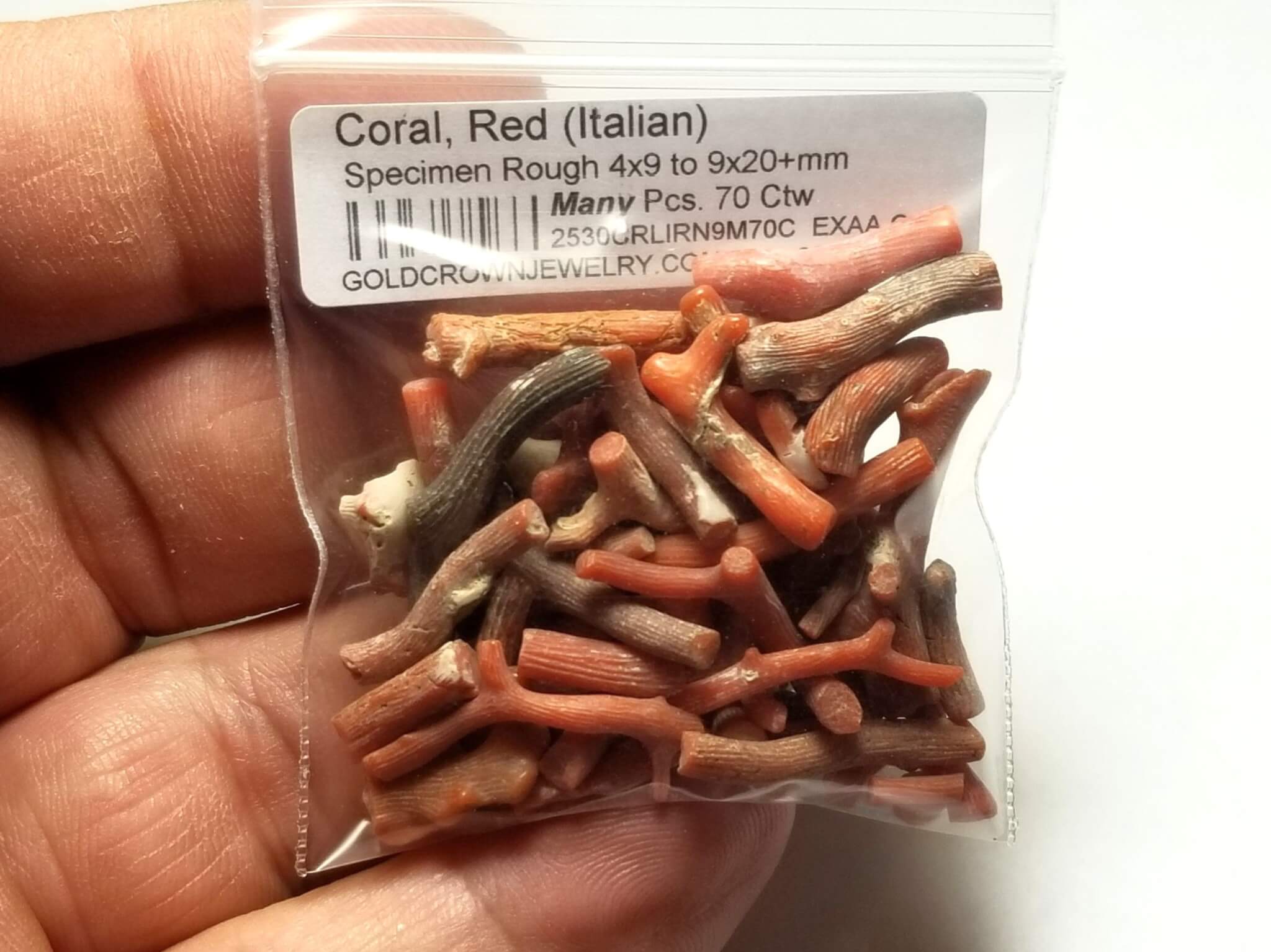 Coral Red Italian Mixed Shapes 4x9-9x20mm (70ctw) - Image 4